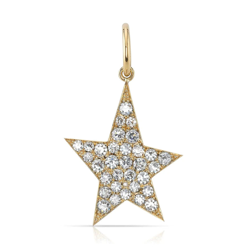 Large Kinsley Star Charm with Pave