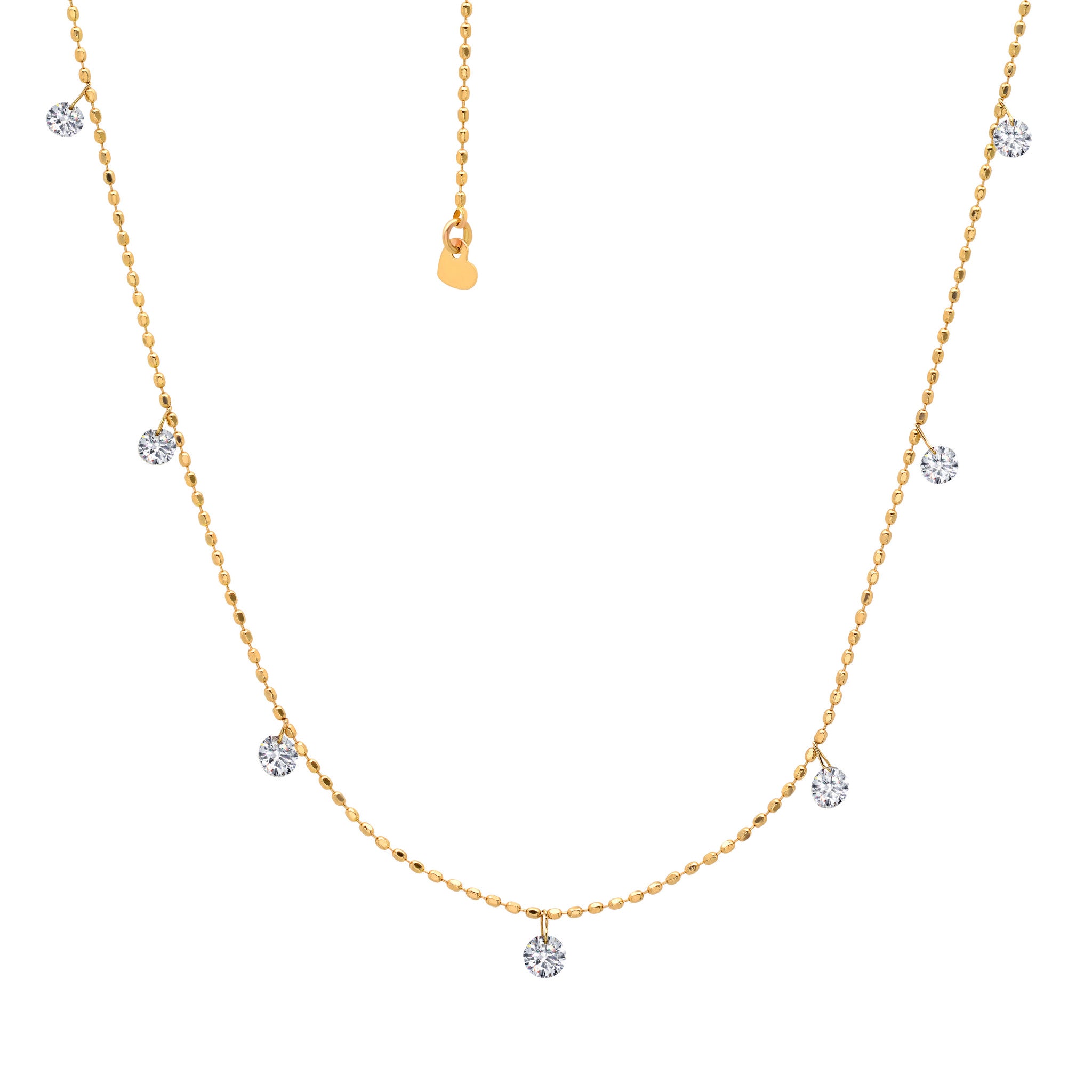 Small Floating Diamond Necklace
