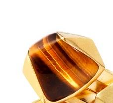 Tiger's Eye Cubed Ring