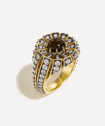 Aurora Smokey Quartz & Diamond Cocktail Ring