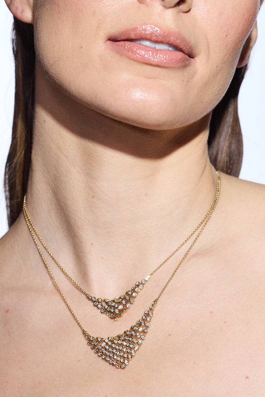 Small Diamond Bias Necklace