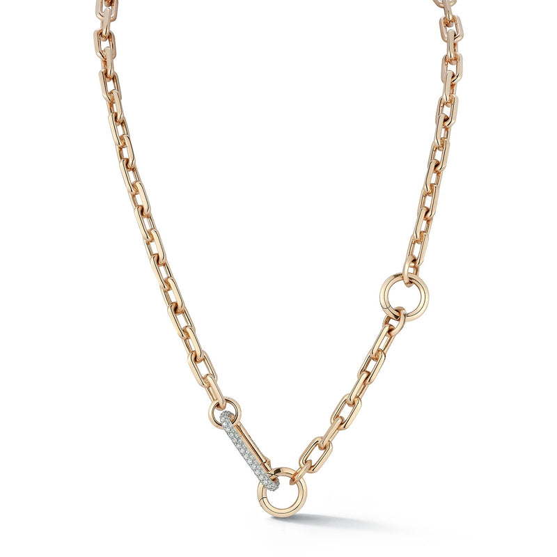 Saxon Rose Gold Chain Link Necklace