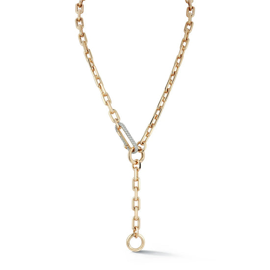 Saxon Rose Gold Chain Link Necklace