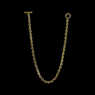 16" 5MM Open Link Necklace, Yellow Gold