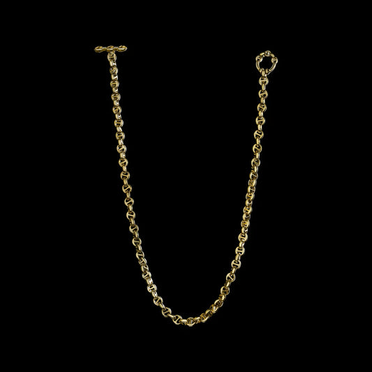16" 5MM Open Link Necklace, Yellow Gold