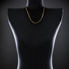 26" 3MM Open Link Necklace in Yellow Gold