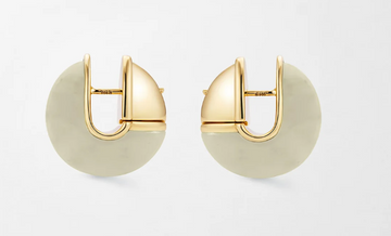 Fluid Gold and Stone Earrings