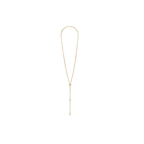 16" 3MM Open Link Necklace, White Gold