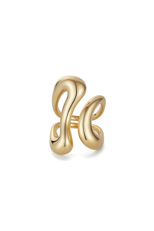 Bold Stream Open Ring