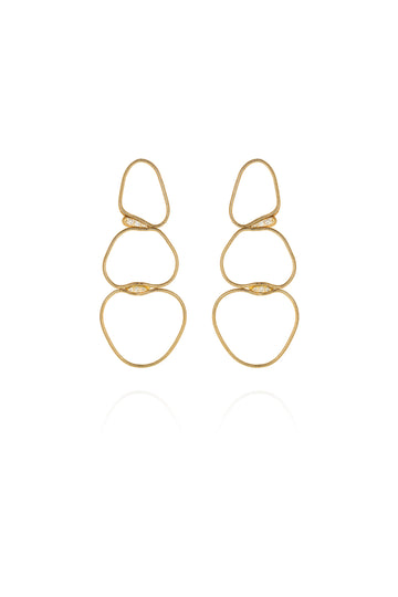 Fluid Diamonds Medium Chain Earrings