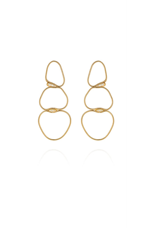 Fluid Diamonds Medium Chain Earrings