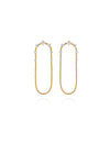 Diamonds on Single Chain Medium Earrings