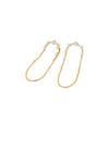 Diamonds on Single Chain Medium Earrings