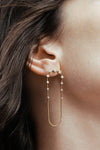 Diamonds on Single Chain Medium Earrings