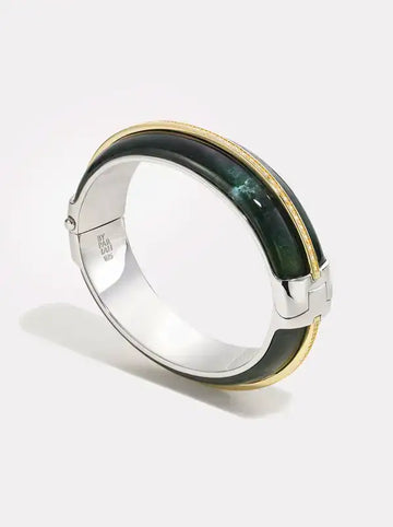 Moss Agate Pebble Cocktail Cuff