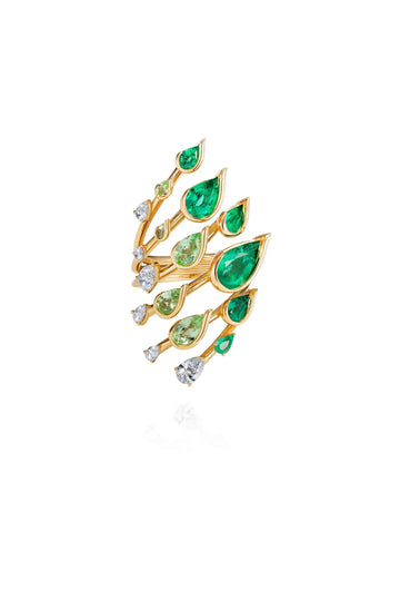Flare Emerald Ring