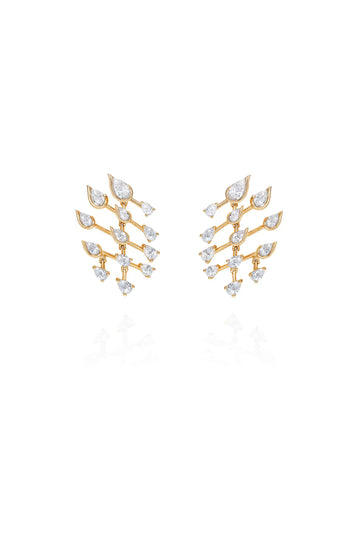 Flare Small Earrings With Diamonds