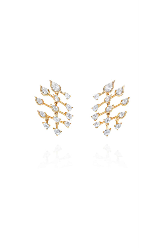 Flare Small Earrings With Diamonds