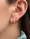 Cobblestone Petite Diamond Hoop