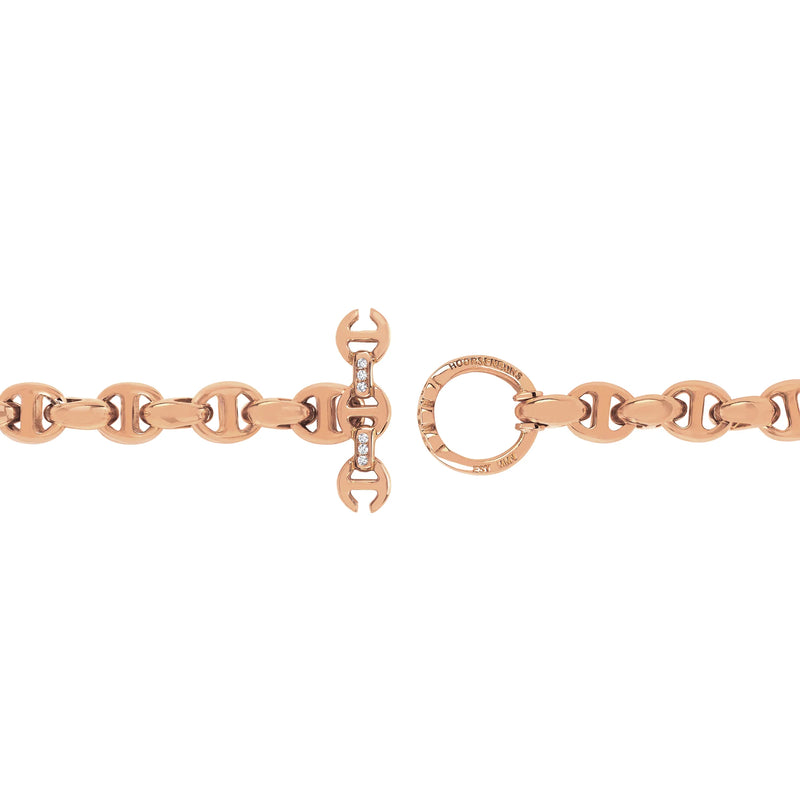 16" 5MM Open Link Necklace, Rose Gold