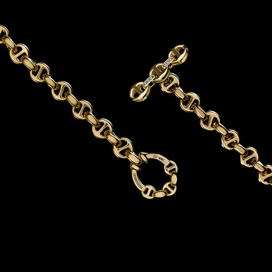 16" 5MM Open Link Necklace, Yellow Gold