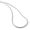 Classic 18k White Gold and Diamond Bezel Set Riviere Tennis Necklace