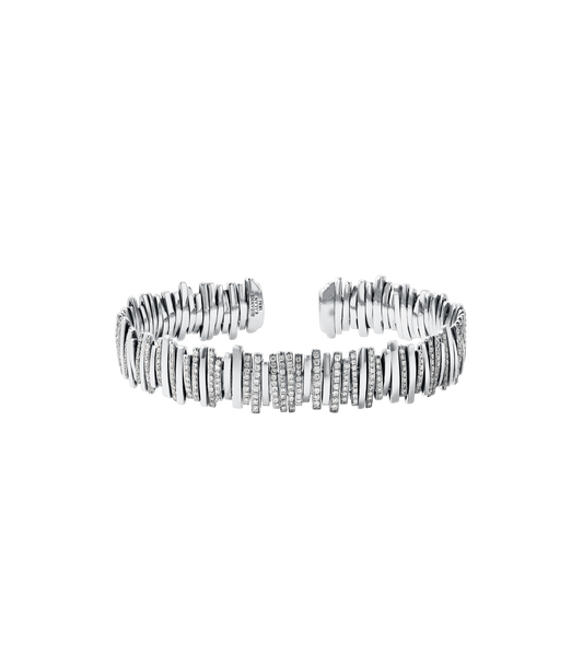 Classic Diamond Half Pave Cuff