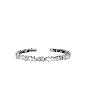 Bold Diamond Baguette Bangle
