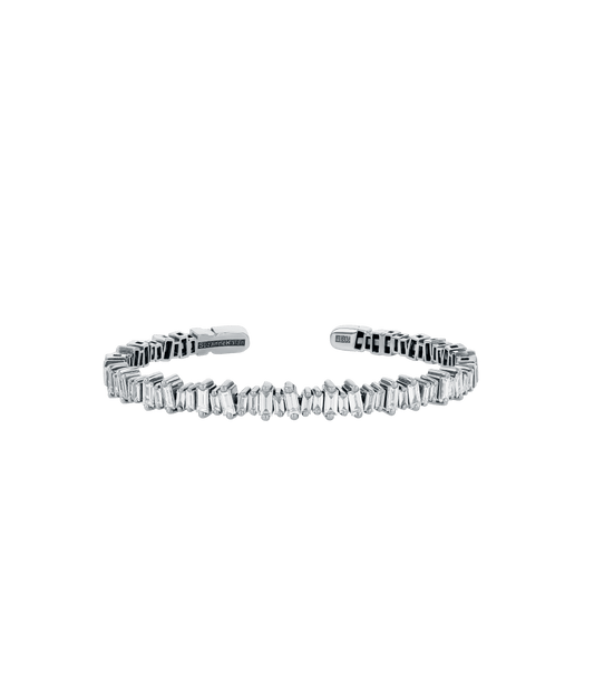Bold Diamond Baguette Bangle