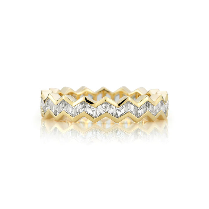 Vibrations Eternity Stacking Ring in Diamond