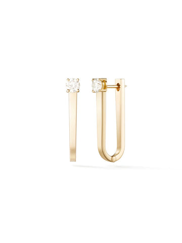 Aria U Hoop with Partial Diamonds