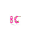 Audrey Huggie Hoop (Neon Pink Enamel)