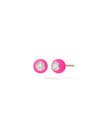 Audrey Stud Neon Pink with Diamonds - Medium