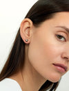 Audrey Stud Neon Pink with Diamonds - Small