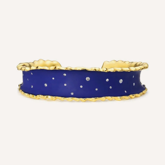 Midnight Sky Ruffle Cuff Matte Enameled