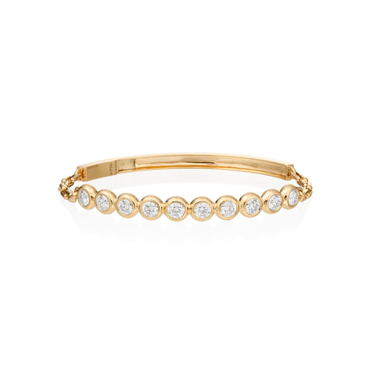 Small Diamond Bezel Set Moonlight Bracelet
