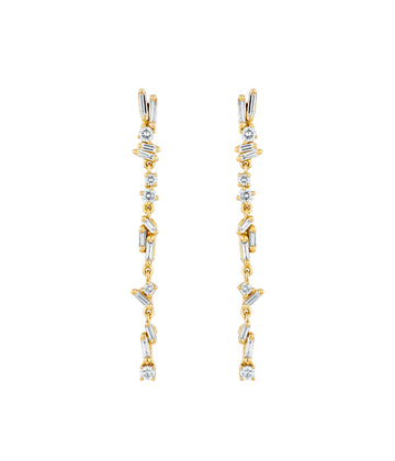 Classic Diamond Sparkler Drop Earrings