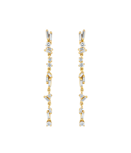 Classic Diamond Sparkler Drop Earrings