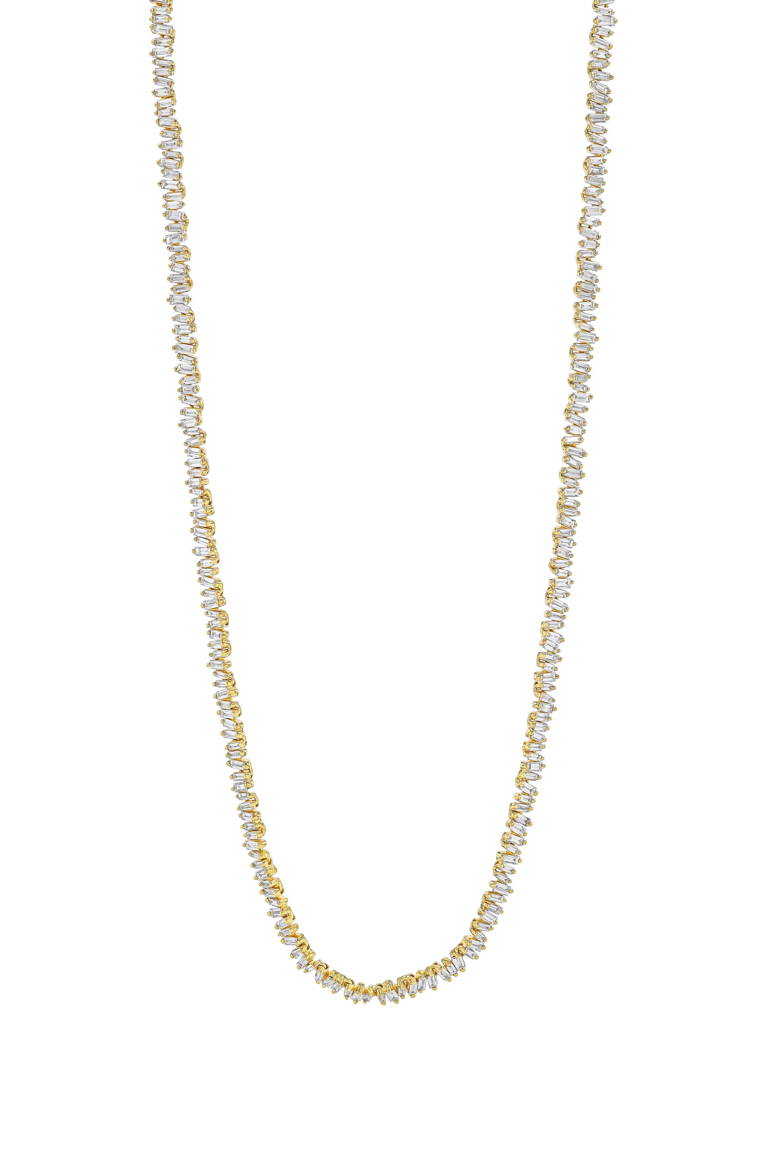 Classic Diamond Baguette Tennis Necklace