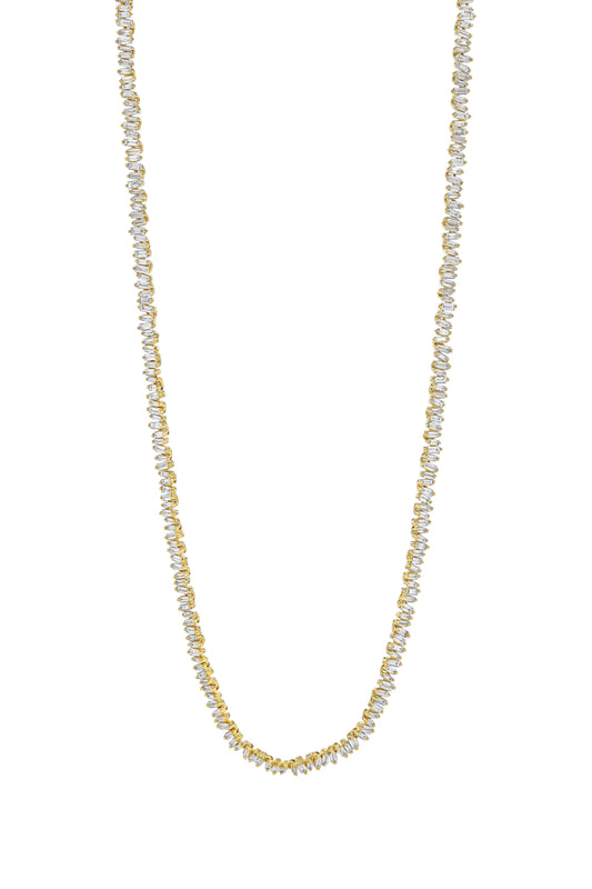 Classic Diamond Baguette Tennis Necklace