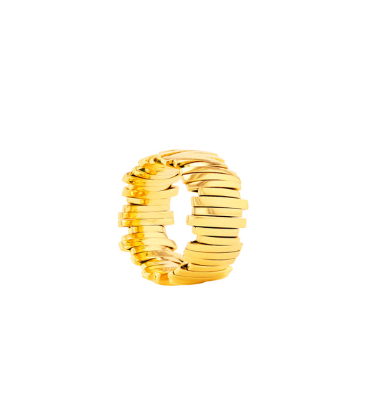 Solid Gold Jagged Wide Band