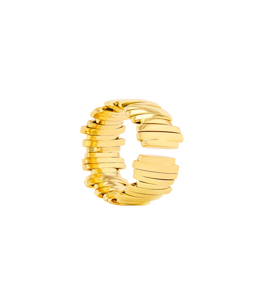 Solid Gold Jagged Wide Band