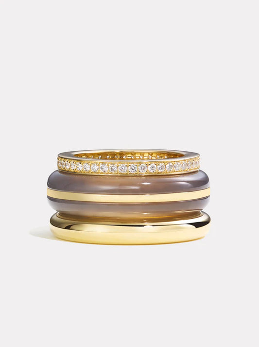 Stack_Classic Ring Stack | Grey Agate