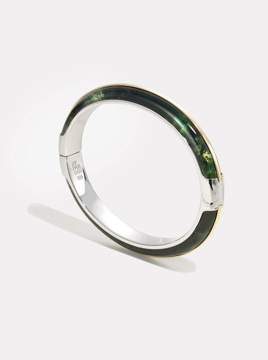 Essential Stacking Bangle Moss Agate