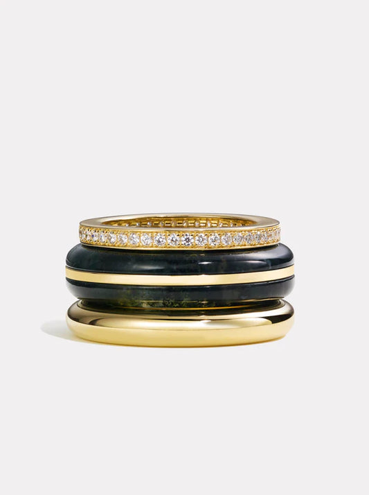 Stack_Classic Ring Stack | Moss Agate