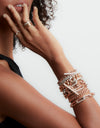 Saxon Diamond Chain Link Toggle Bracelet