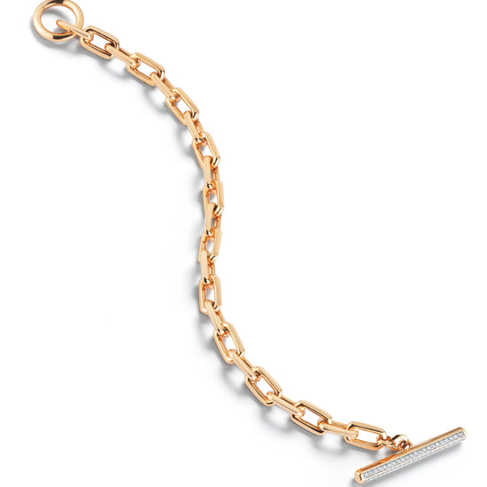 Saxon Diamond Chain Link Toggle Bracelet