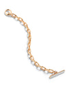 Saxon Diamond Chain Link Toggle Bracelet