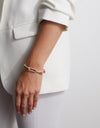 Saxon Rose Gold Double Diamond Link Bracelet