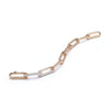 Saxon Rose Gold Double Diamond Link Bracelet
